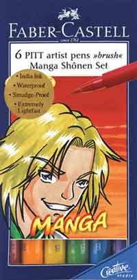 Faber-Castell Pitt Artist Brush Pens - Magna Shonen Set (6)