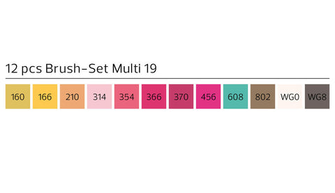 Stylefile Brush Marker 12 Piece Multi Set 19