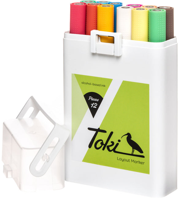 Toki Twin-Tip Markers 12 Pen Set